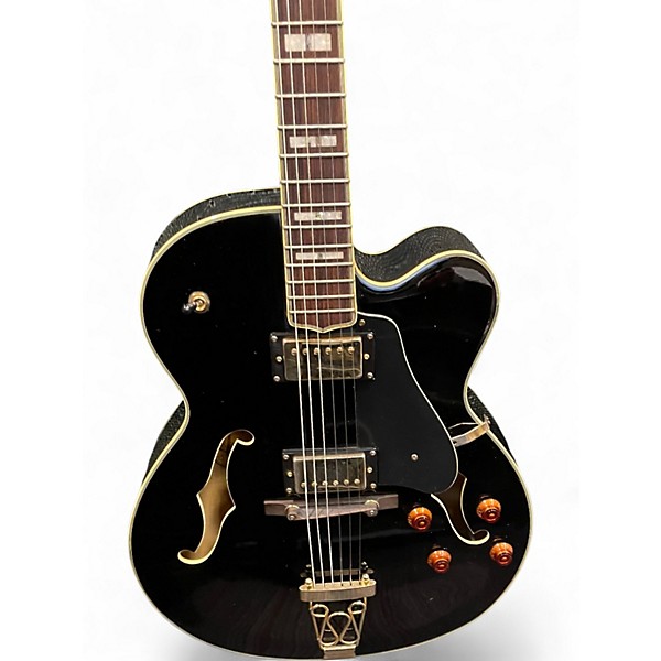 Used Oscar Schmidt 0E40 Black Hollow Body Electric Guitar
