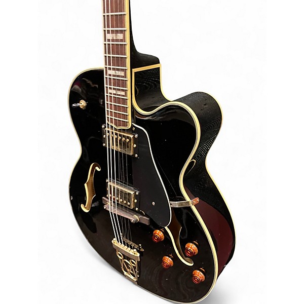 Used Oscar Schmidt 0E40 Black Hollow Body Electric Guitar