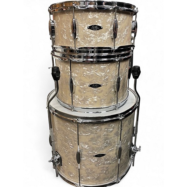 Used C&C Drum Company 4 Piece Player Date 1 Aged Marine Pearl Drum Kit