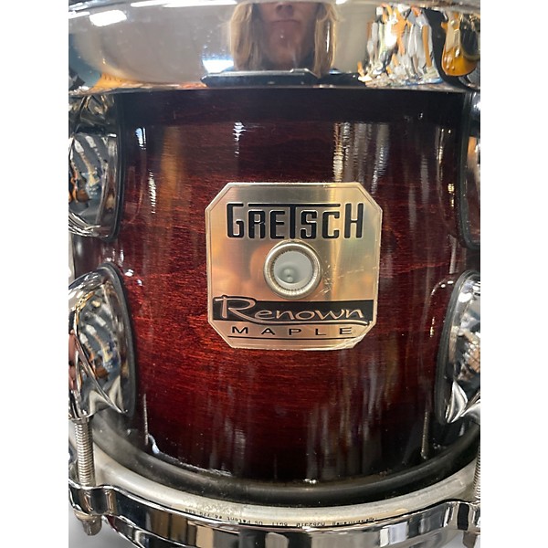 Used Gretsch Drums 5 Piece Renown Maple 5 piece Dark Cherry Burst Drum Kit