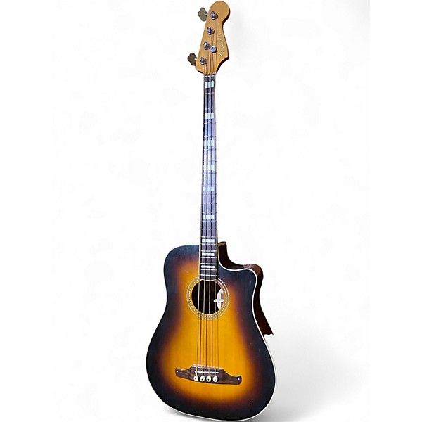 Used Fender Kingman Acoustic Electric Bass Tobacco Burst Acoustic Bass Guitar