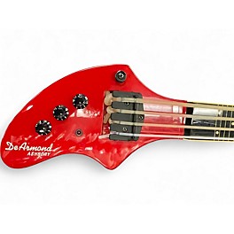 Used DeArmond Ashbory Red Electric Bass Guitar