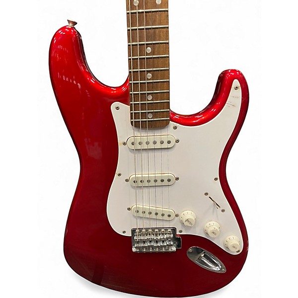 Used Squier Affinity Stratocaster Candy Apple Red Solid Body Electric Guitar