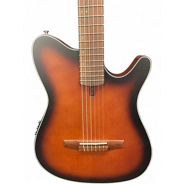 Used Ibanez FRH10N-BSF Brown Sunburst Classical Acoustic Electric Guitar