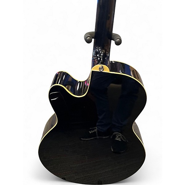 Used Ibanez AEB5E Black Acoustic Bass Guitar