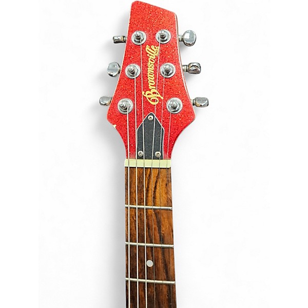 Used Brownsville Thug Red Sparkle Solid Body Electric Guitar