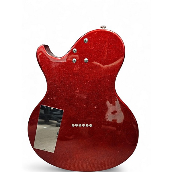 Used Brownsville Thug Red Sparkle Solid Body Electric Guitar