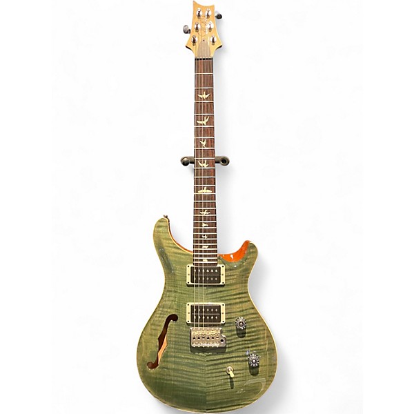 Used 2020 PRS CE24 Semi-Hollow Trampas Green Hollow Body Electric Guitar