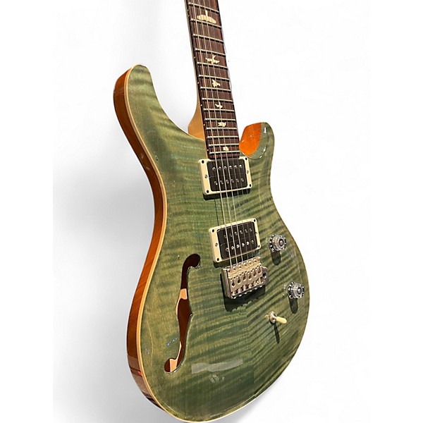 Used 2020 PRS CE24 Semi-Hollow Trampas Green Hollow Body Electric Guitar