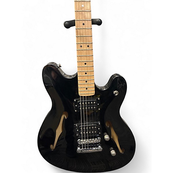 Used Squier Affinity Series Starcaster Black Hollow Body Electric Guitar