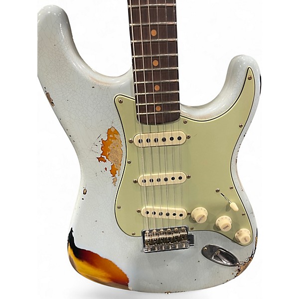 Used Fender b3 60 strat hrel asnb aged sonic blue Solid Body Electric Guitar