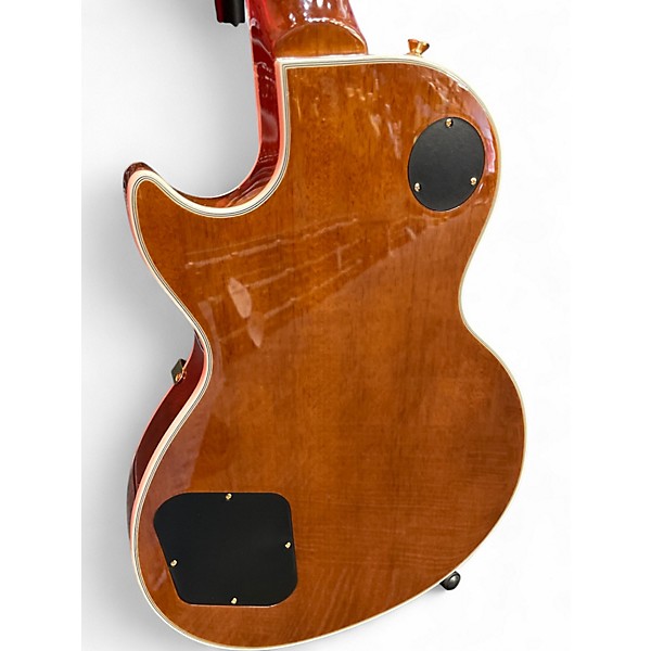 Used Epiphone Les Paul Custom Trans Amber Solid Body Electric Guitar