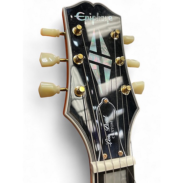 Used Epiphone Les Paul Custom Ebony Solid Body Electric Guitar