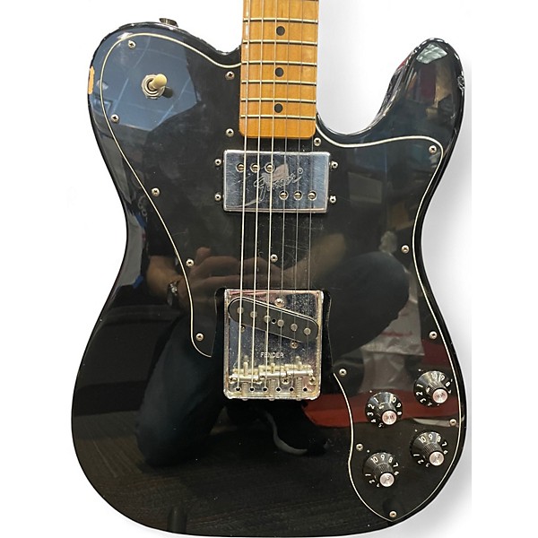 Used 2005 Fender Classic Series '72 Telecaster Custom Black Solid Body Electric Guitar