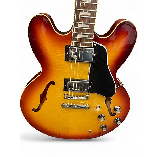 Used Epiphone inspired by gibson es335 Heritage Cherry Hollow Body Electric Guitar