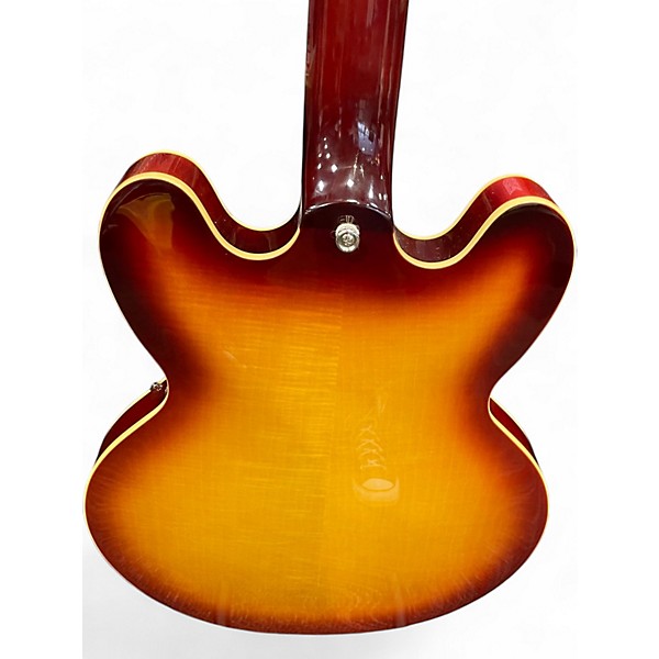 Used Epiphone inspired by gibson es335 Heritage Cherry Hollow Body Electric Guitar