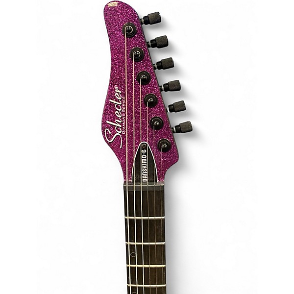 Used Schecter Guitar Research daniel haniss signature sparkle purple Solid Body Electric Guitar