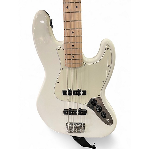 Used Squier Affinity Jazz Bass Olympic White Electric Bass Guitar