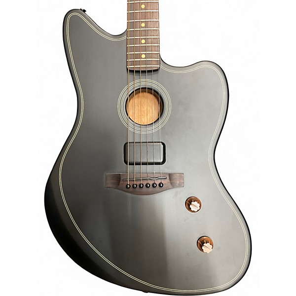 Used Fender Acoustasonic STANDARD JAZZMASTER Black Acoustic Electric Guitar