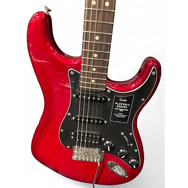 Used Fender Player Stratocaster Candy Apple Red Solid Body Electric Guitar