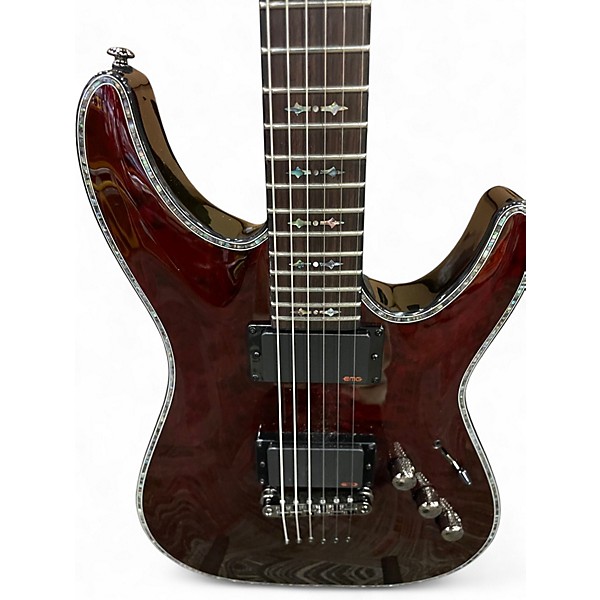 Used 2024 Schecter Guitar Research Hellraiser C1 Black Cherry Solid Body Electric Guitar