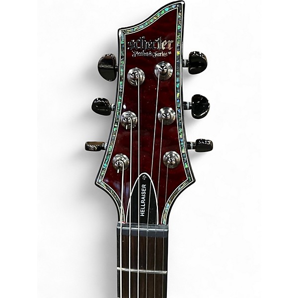 Used 2024 Schecter Guitar Research Hellraiser C1 Black Cherry Solid Body Electric Guitar
