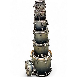 Used PDP by DW 7 Piece X7 BLACK AND SILVER SPARKLE Drum Kit