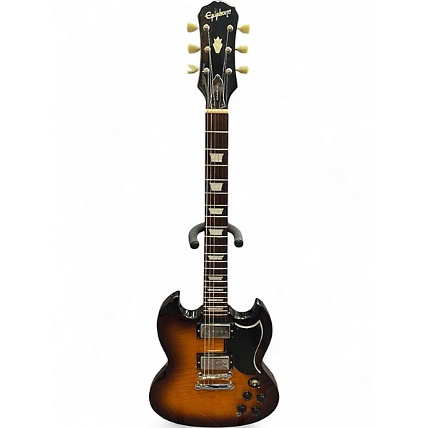 Used Epiphone G400 Deluxe Vintage Sunburst Solid Body Electric Guitar