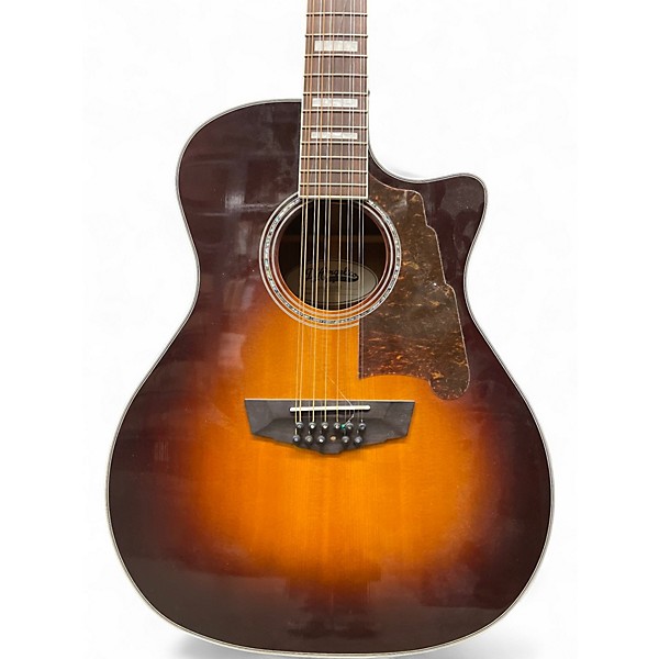 Used D'Angelico dapg212vsbcp sunburst 12 String Acoustic Electric Guitar