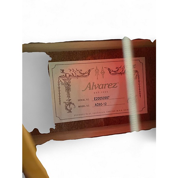 Used Alvarez AD 60-12 Natural 12 String Acoustic Guitar