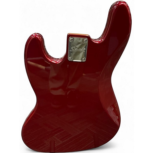 Used Squier Affinity Jazz Bass RED Electric Bass Guitar