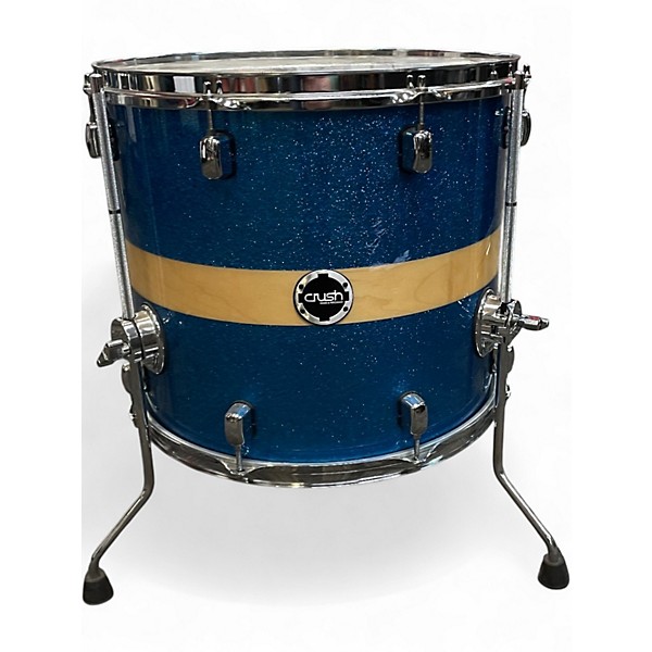 Used Crush Drums & Percussion 3 Piece Sublime Maple BLUE SPARKLE Drum Kit