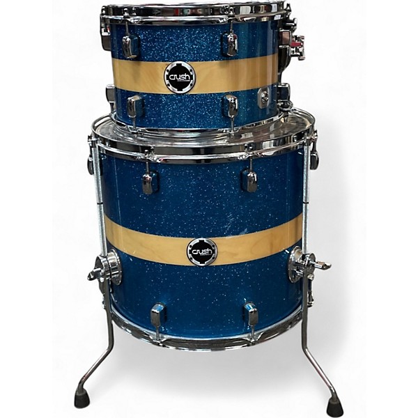 Used Crush Drums & Percussion 3 Piece Sublime Maple BLUE SPARKLE Drum Kit