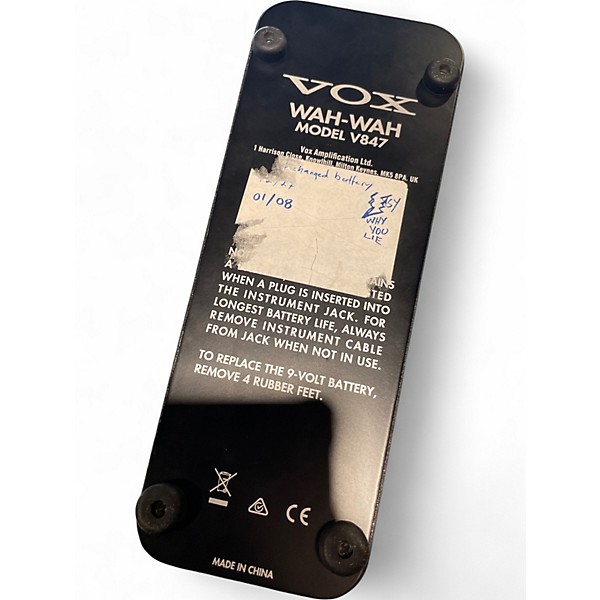 Used VOX V847 Reissue Wah Effect Pedal