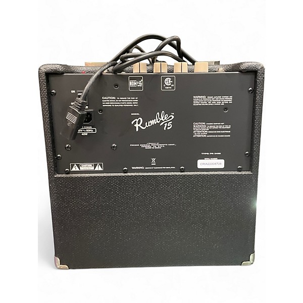 Used Fender Rumble 15 15W 1X8 Bass Combo Amp