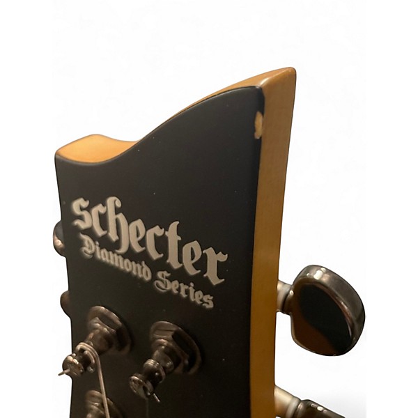 Used Schecter Guitar Research Demon 6 Black Solid Body Electric Guitar