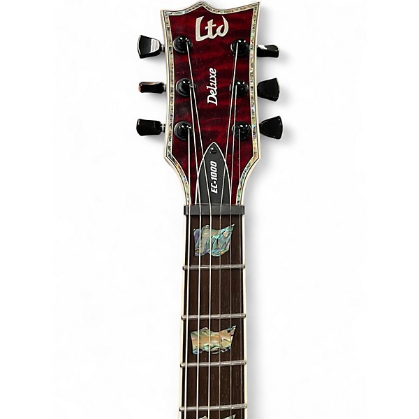 Used ESP LTD EC1000 Deluxe BLACK CHERRY Solid Body Electric Guitar