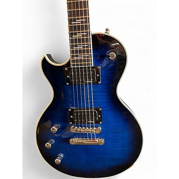 Used Schecter Guitar Research SOLO SUPREME LEFT HANDED Blue Burst Solid Body Electric Guitar