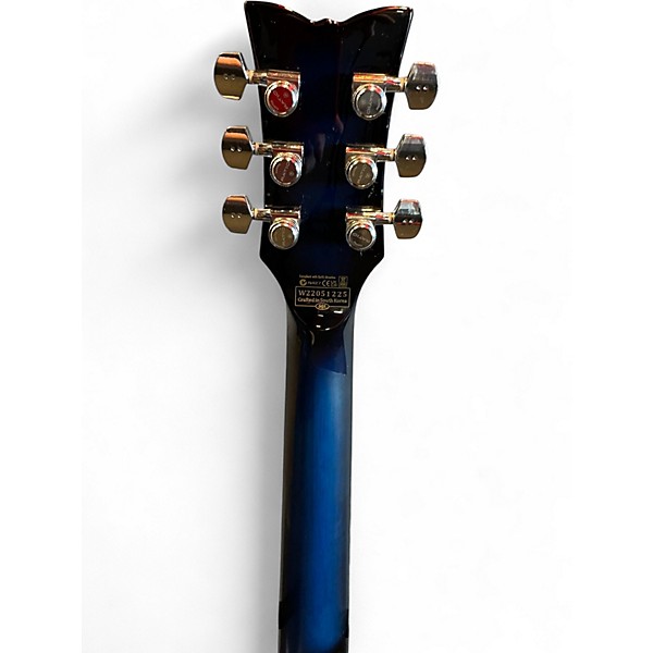 Used Schecter Guitar Research SOLO SUPREME LEFT HANDED Blue Burst Solid Body Electric Guitar