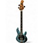 Used Ernie Ball Music Man Stingray 4 String Electron Blue Metallic Electric Bass Guitar thumbnail