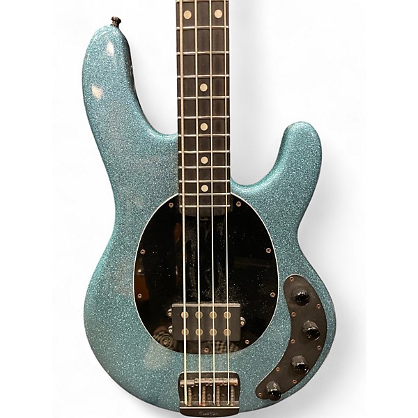 Used Ernie Ball Music Man Stingray 4 String Electron Blue Metallic Electric Bass Guitar