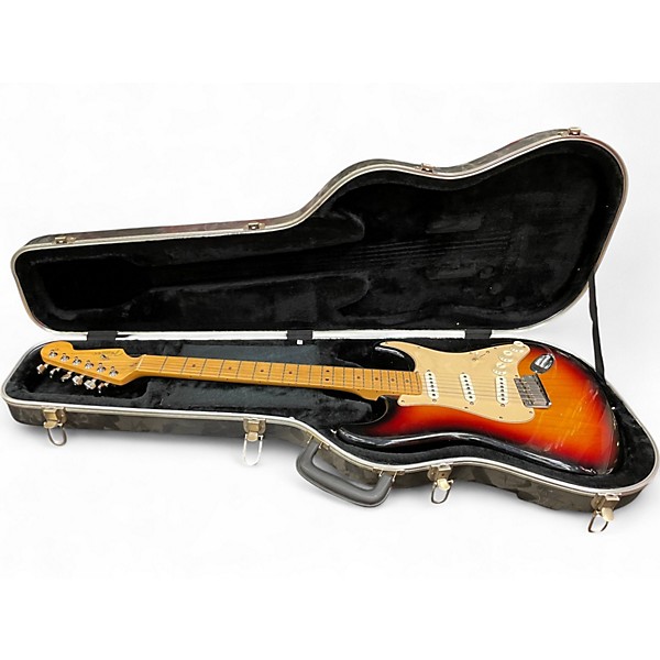 Used Fender Stratocaster 3 Tone Sunburst Solid Body Electric Guitar