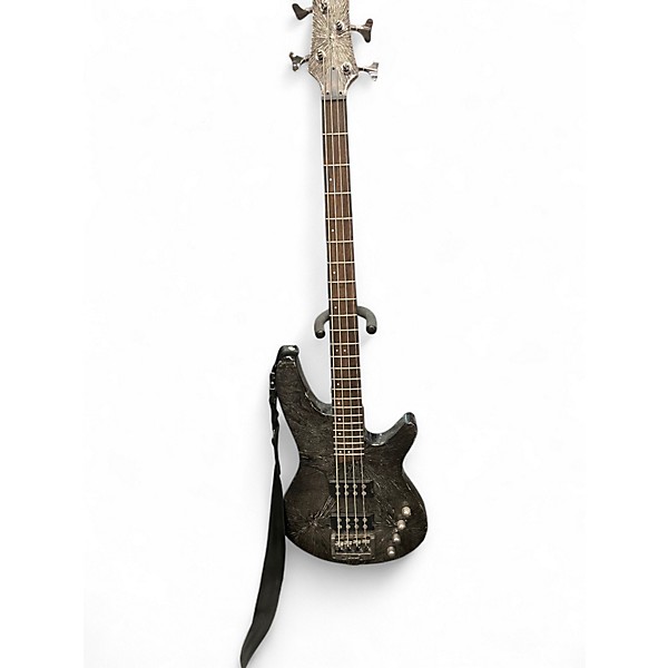 Used Ibanez SRX550 Black and silver splatter Electric Bass Guitar