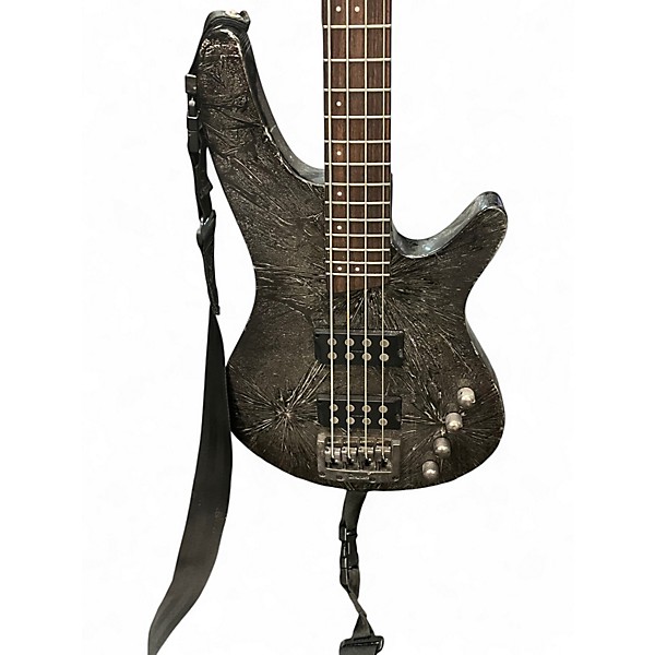 Used Ibanez SRX550 Black and silver splatter Electric Bass Guitar