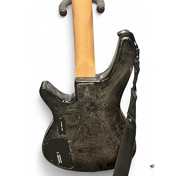 Used Ibanez SRX550 Black and silver splatter Electric Bass Guitar