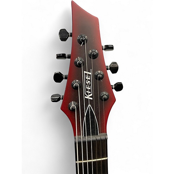Used Kiesel andy james aj7e signature model RED BURST Solid Body Electric Guitar