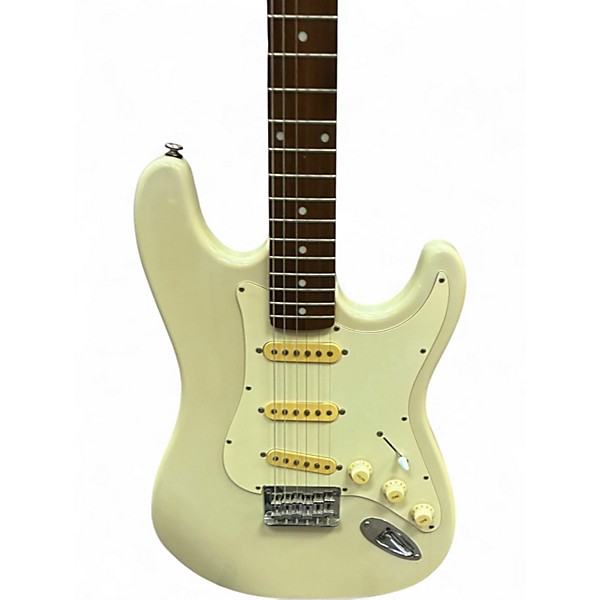 Used Squier Bullet Stratocaster Hardtail Antique White Solid Body Electric Guitar