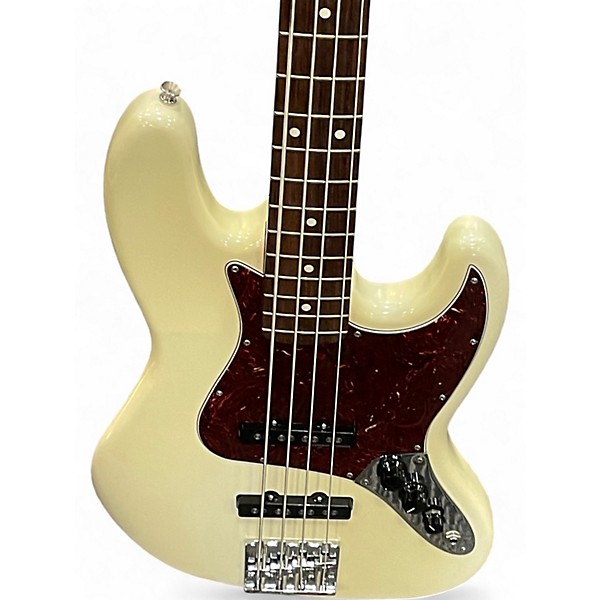 Used Fender American Standard Jazz Bass Olympic White Electric Bass Guitar