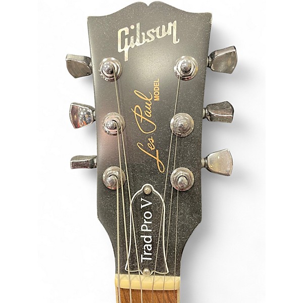 Used Gibson Les Paul Traditional Pro V Black Solid Body Electric Guitar