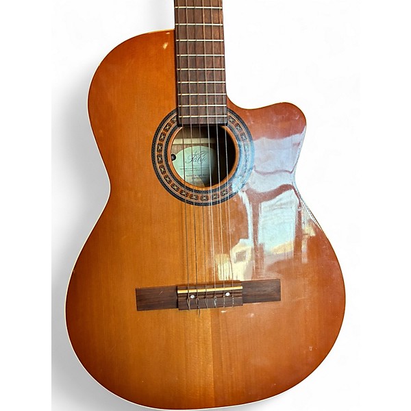 Used 2000s Godin La Patrie Hybrid CW QII Lightburst Classical Acoustic Electric Guitar